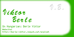 viktor berle business card